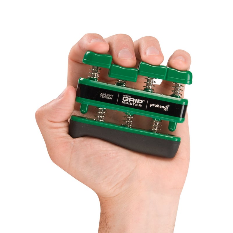 Prohands Gripmaster Hand Exerciser, Finger Exerciser (Hand Grip Strengthener), Spring-Loaded, Finger-Piston System, Isolate and Exercise Each Finger, (1.5 lb XX-Light Tension, Green-Gripmaster) - Image 3